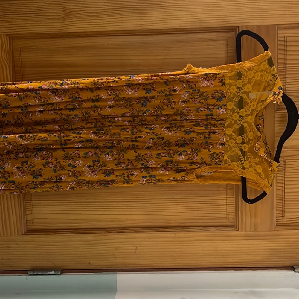 Girls floral orange dress